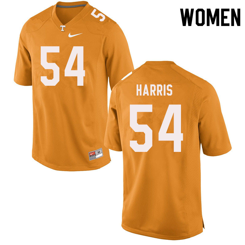 Women #54 Kingston Harris Tennessee Volunteers College Football Jerseys Sale-Orange
